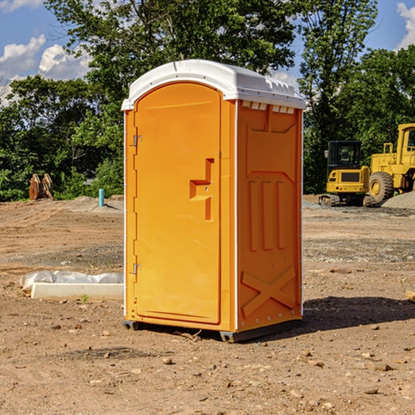 what is the expected delivery and pickup timeframe for the portable toilets in Clay County AL